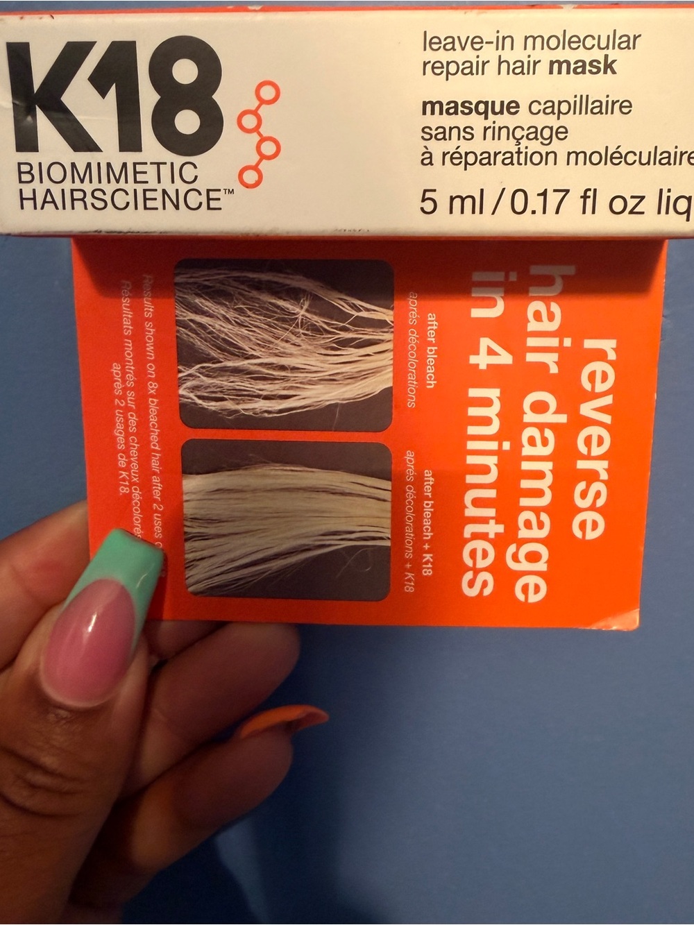 K18 Biomimetic Hairscience Leave-In Molecular Repair Mask - Orange